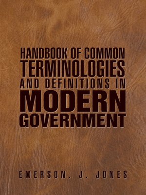 cover image of Handbook of Common Terminologies and Definitions in Modern Government